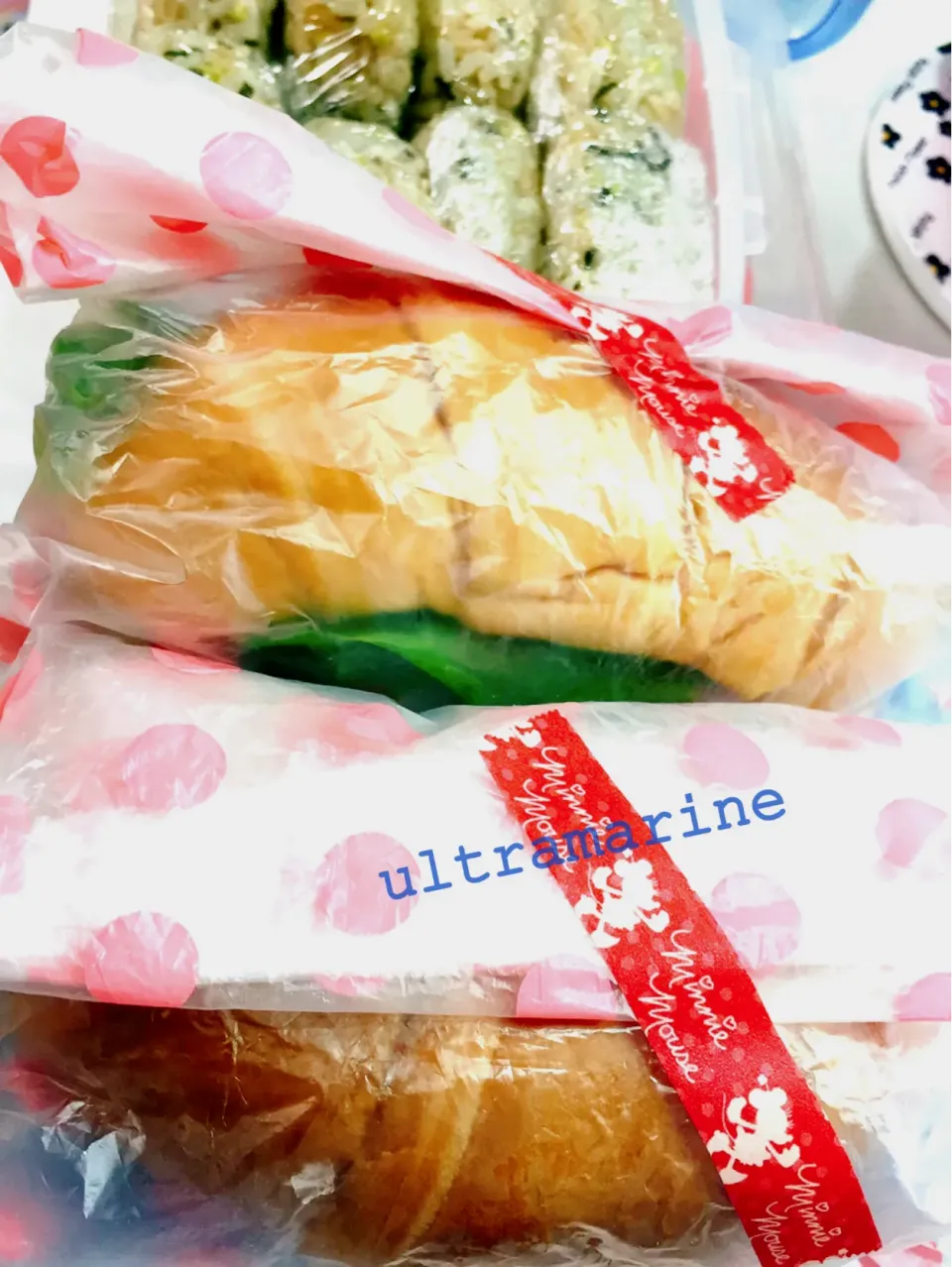 Snapdishの料理写真:＊お弁当 クロワッサンサンド♪＊|ultramarineさん