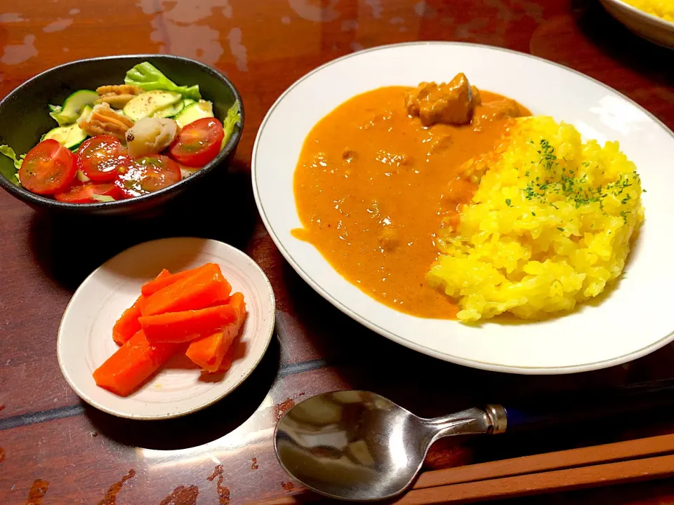 バターチキンカレーとおかず|ぴろにゃんさん