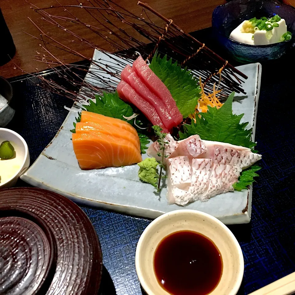 刺し盛り定食@銭湯|くろあおさん