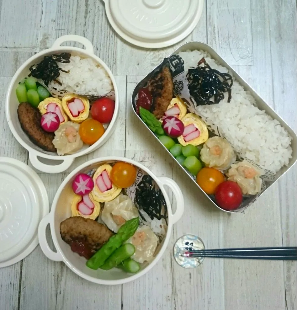 シンプル弁当
 #家族のお弁当|okamichanさん