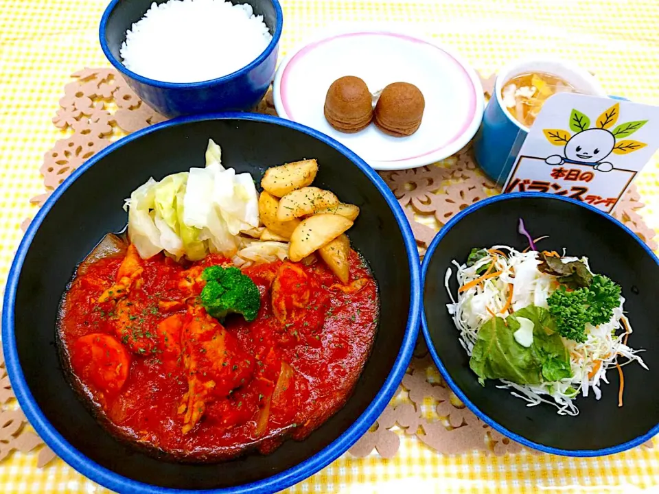 チキンのトマト煮込み定食|nyama1さん