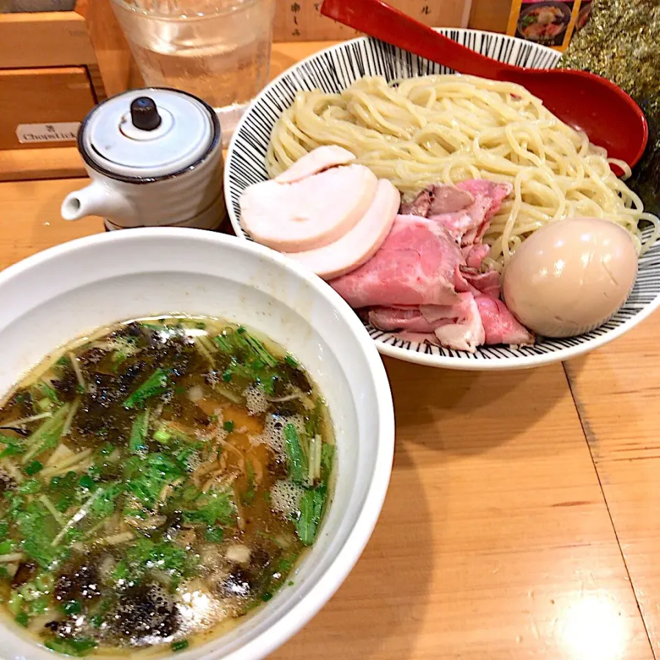 “得”製塩つけ麺@焼きあご塩らー麺 たかはし(銀座)|塩豚骨さん