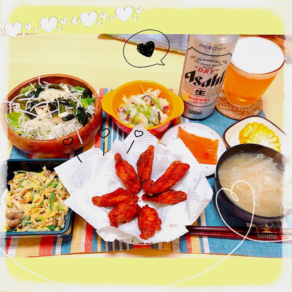 ７／２２ ｍｏｎ 晩ごはん🍴＊○°|rinaronarさん