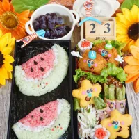 Snapdishの料理写真:スイカ🍉ぉ弁当