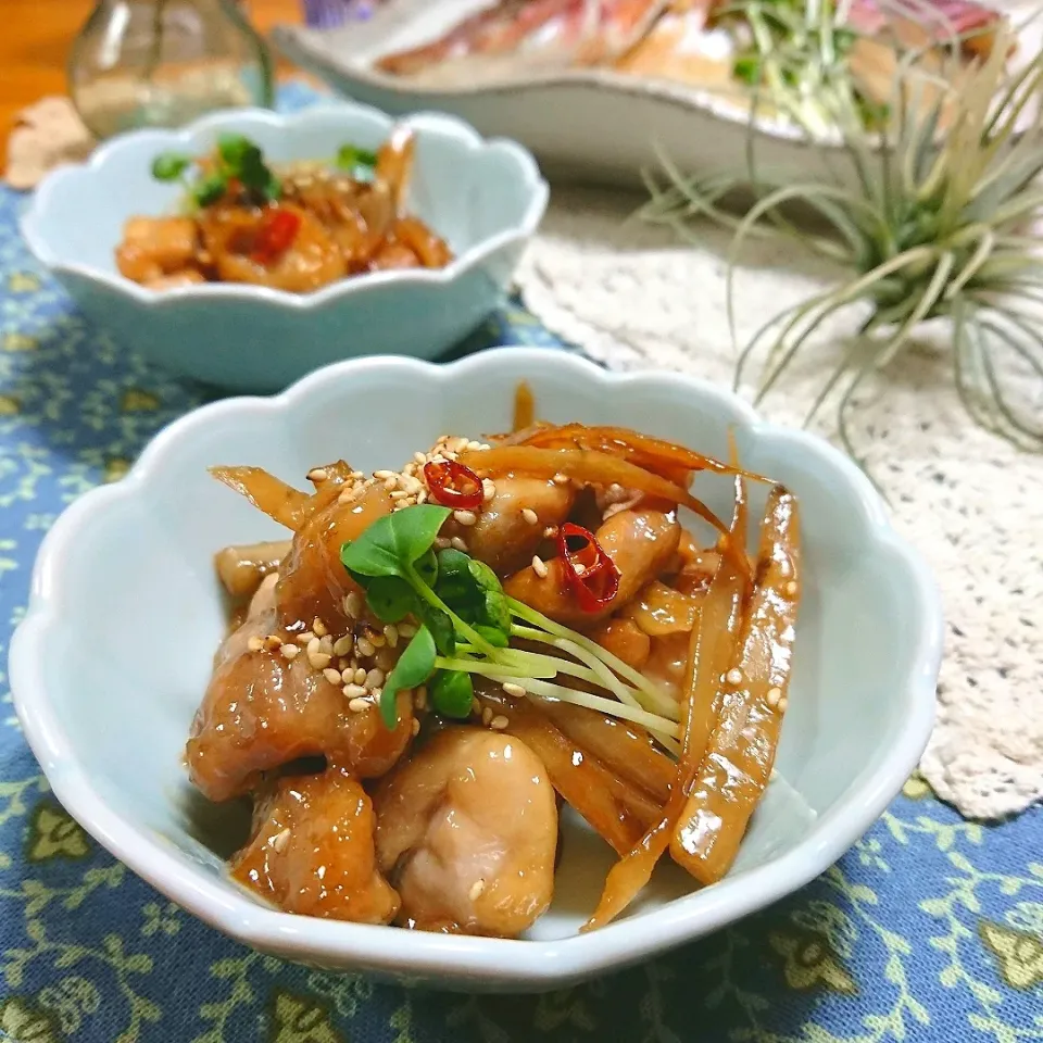 teruyoさんの料理 甘辛鶏ゴボウ♪|とまと🍅さん