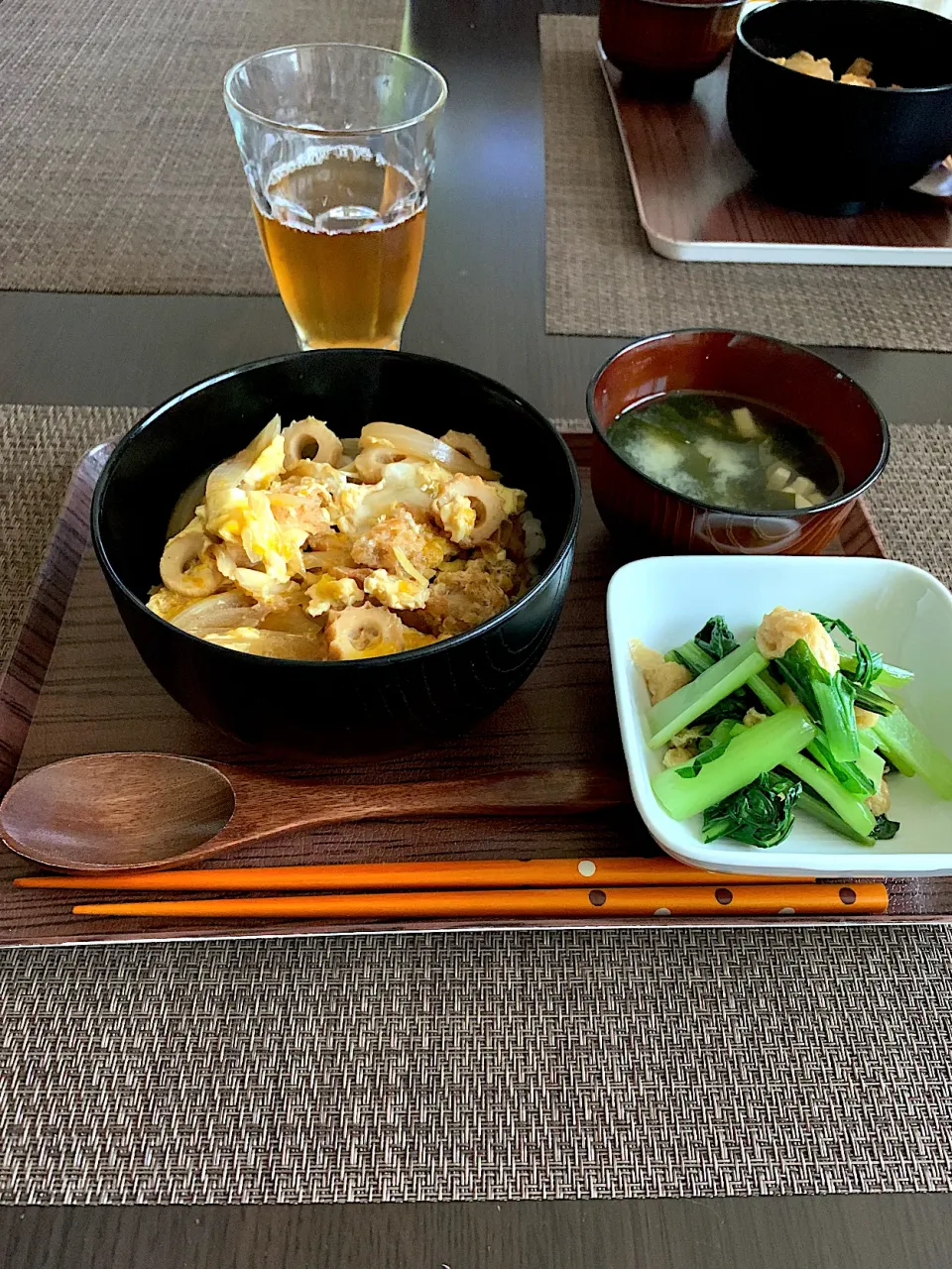 Snapdishの料理写真:頑張らない普通のご飯☆7/25朝ごはん         昨夜残りのカツを数個、ん？どこだ？|あきさん