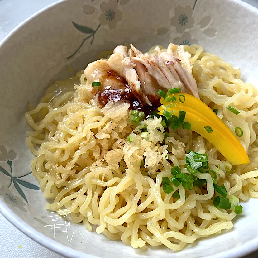 鶏煮凝りの冷やし麺。2019.7.24。|FU-TEN 古原貴大さん