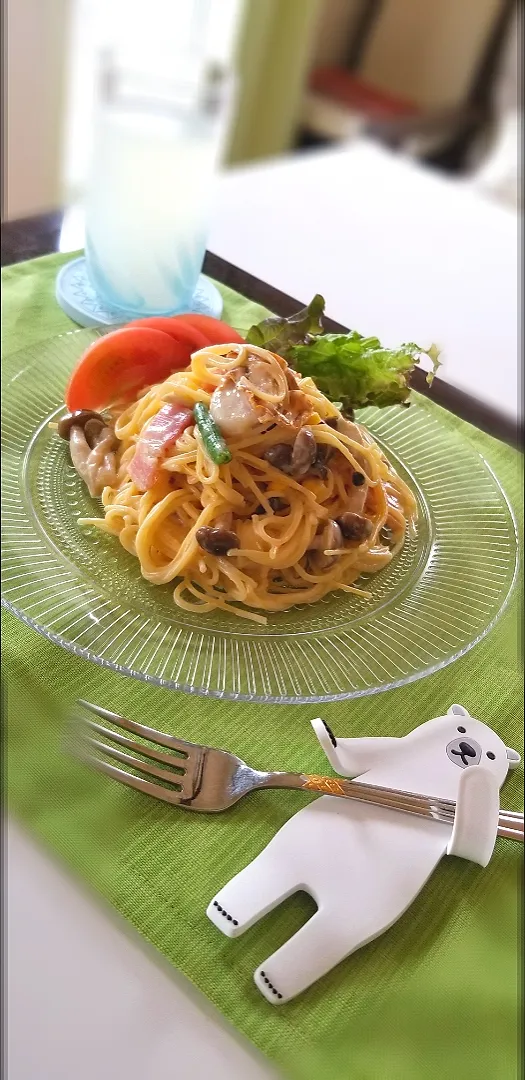 きのこの白みそパスタ～火を使わない麺料理

美味しくて簡単‼️|板ちゃんさん