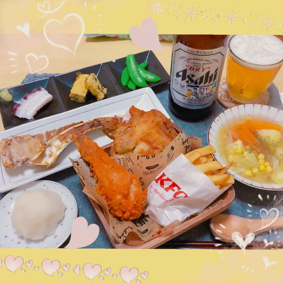 Snapdishの料理写真:７／２５ ｔｈｒ 晩ごはん🍴＊○°|rinaronarさん