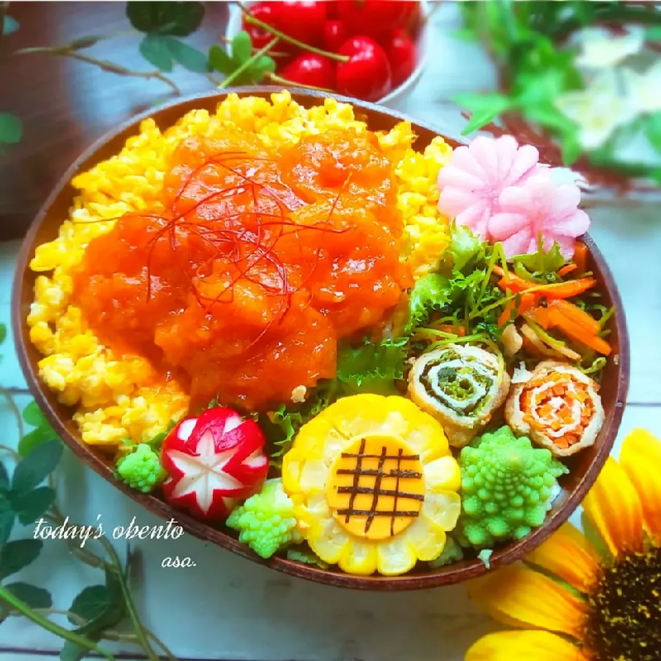 夏のエビチリ丼弁当🍴|asamiさん