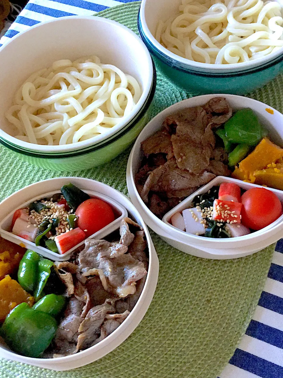 娘たちの夏休み弁当〜  ！寝坊した！寝坊した！ので、うどん！|yukoさん