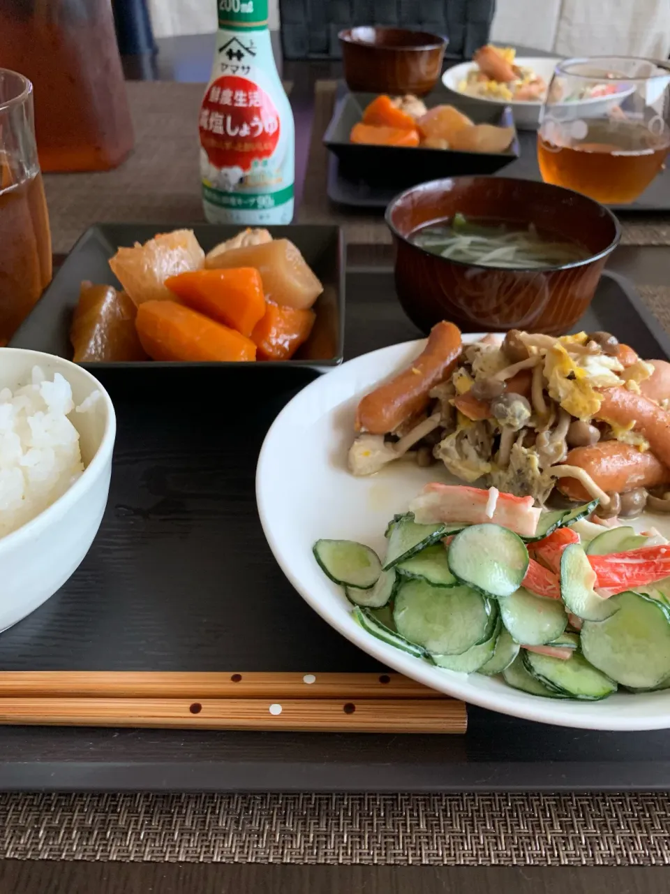 Snapdishの料理写真:頑張らない普通のご飯☆7/26朝ごはん|あきさん