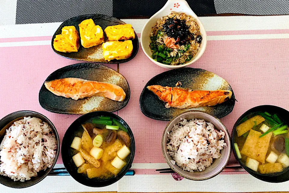 Snapdishの料理写真:7/26 朝ご飯🍚シンプル🐟|mico1217さん