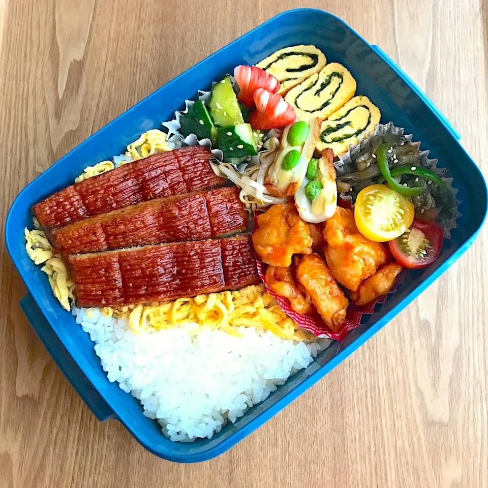 Snapdishの料理写真:うな次郎で旦那弁当♡|ちぃさん