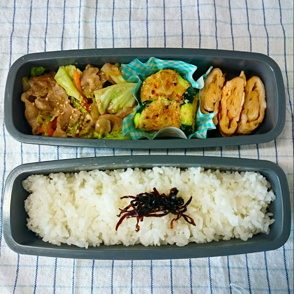 豚バラキャベツの味噌炒め弁当|jun(・x・)さん