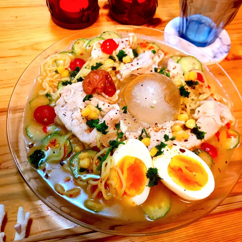 豚しゃぶ冷やし梅味噌ラーメン|なっさまーさん