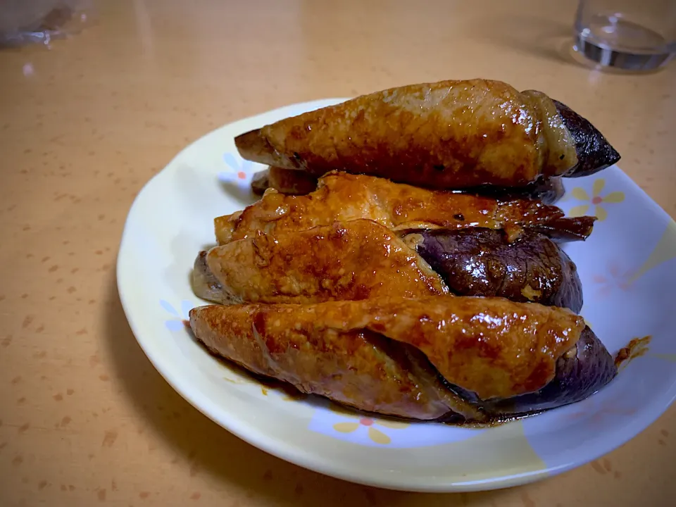 ナスの豚肉巻き 蒲焼き風味|九條 一希さん