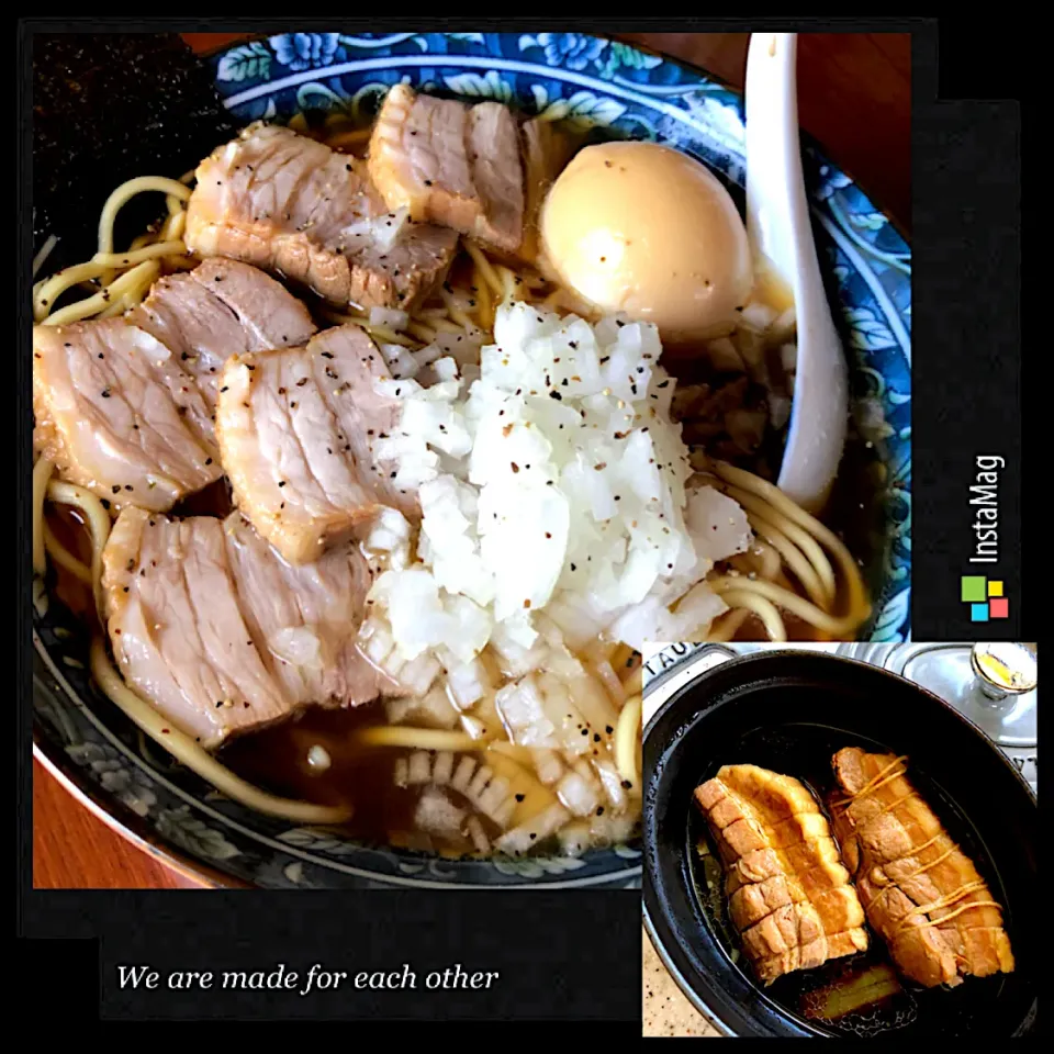 自家製チャーシューの竹岡式ラーメン               #ラーメン|qtyucoさん