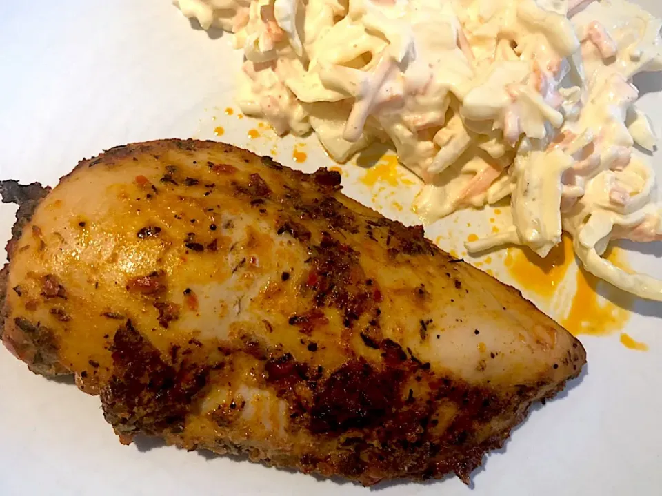 Chicken Cajun and Coleslaw|dewinaさん