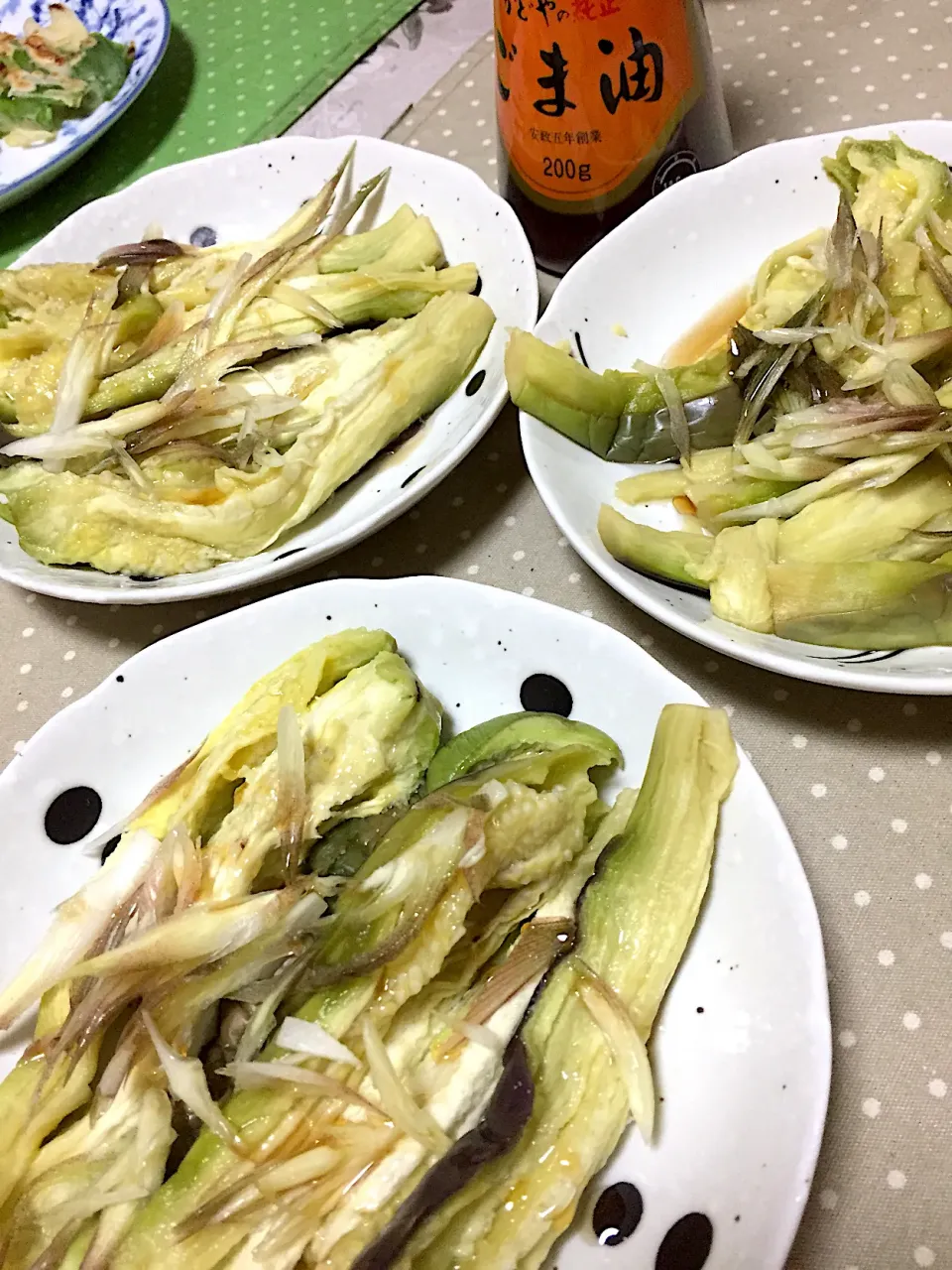 蒸しナスのごま油かけ|チィズママさん