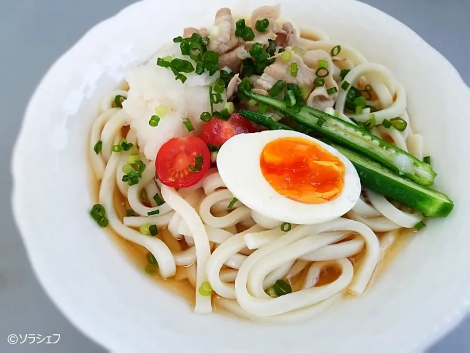 7/28の昼ご飯だよ(*^^*)
★豚しゃぶのぶっかけおろしうどん|ソラシェフさん