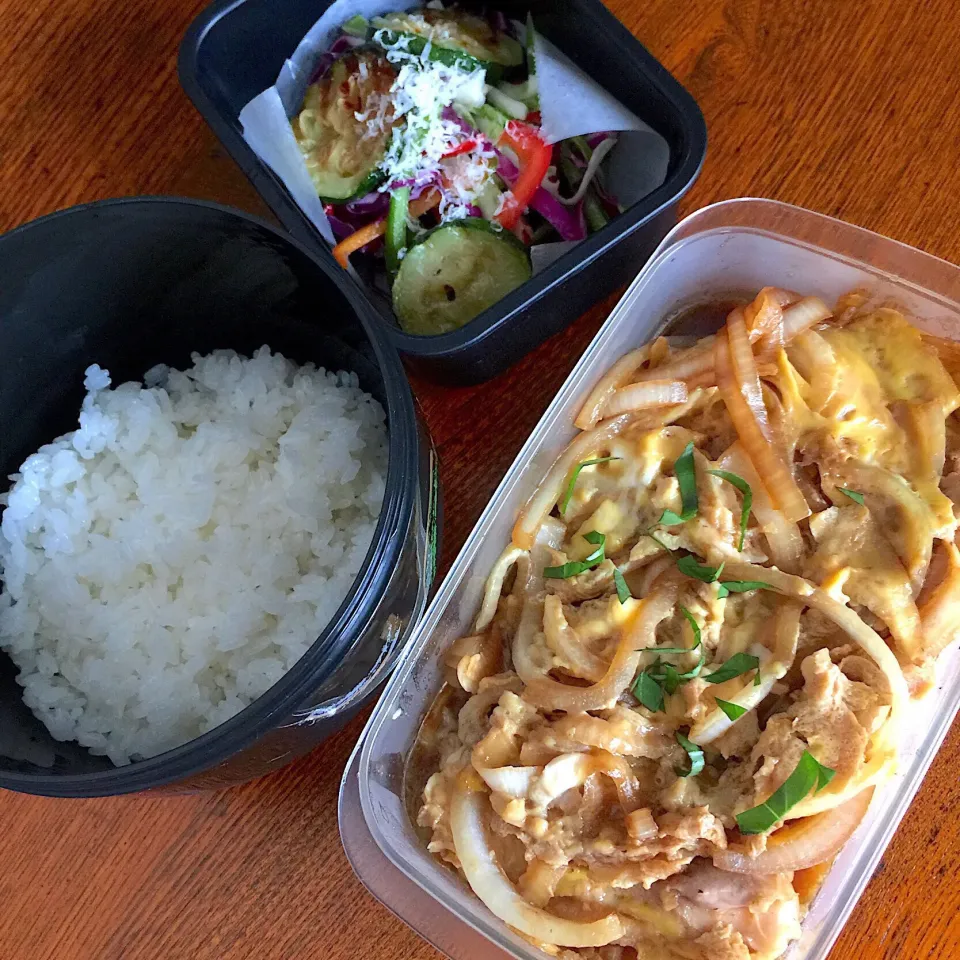 親子丼とサラダ弁当|Kさん