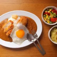 好きなものをトッピング バナナの2色カレー