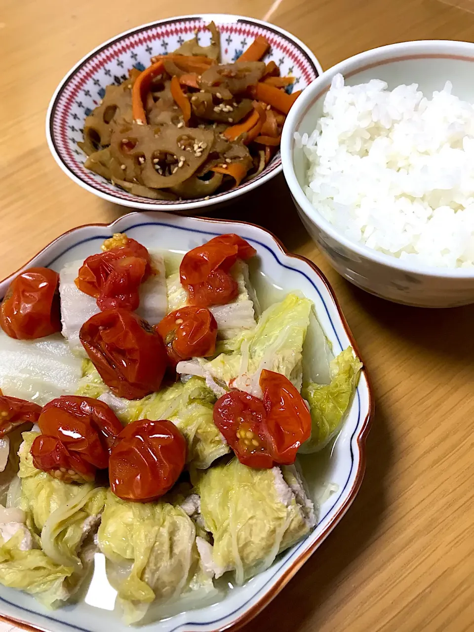 白菜と豚肉の巻き煮&きんぴられんこん|sinさん