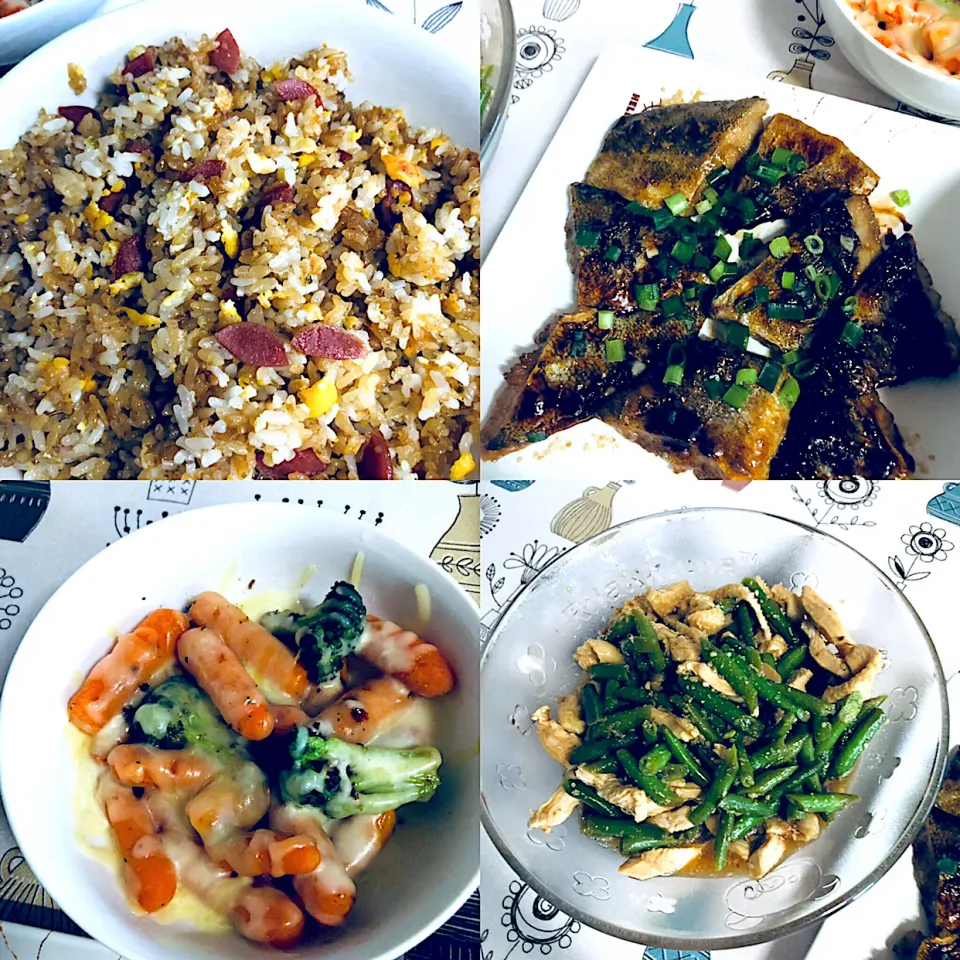 Snapdishの料理写真:🥕簡単調理🥦リメイク炒飯他|keijiさん