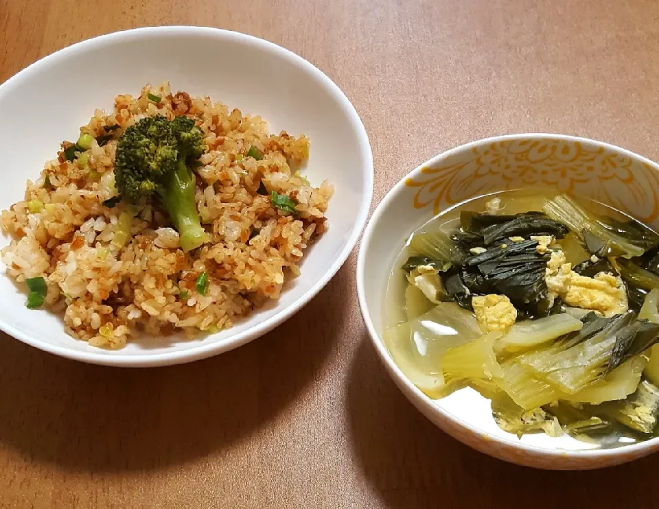 生姜とかつおの佃煮ご飯
チンゲン菜と卵のスープ|ナナさん