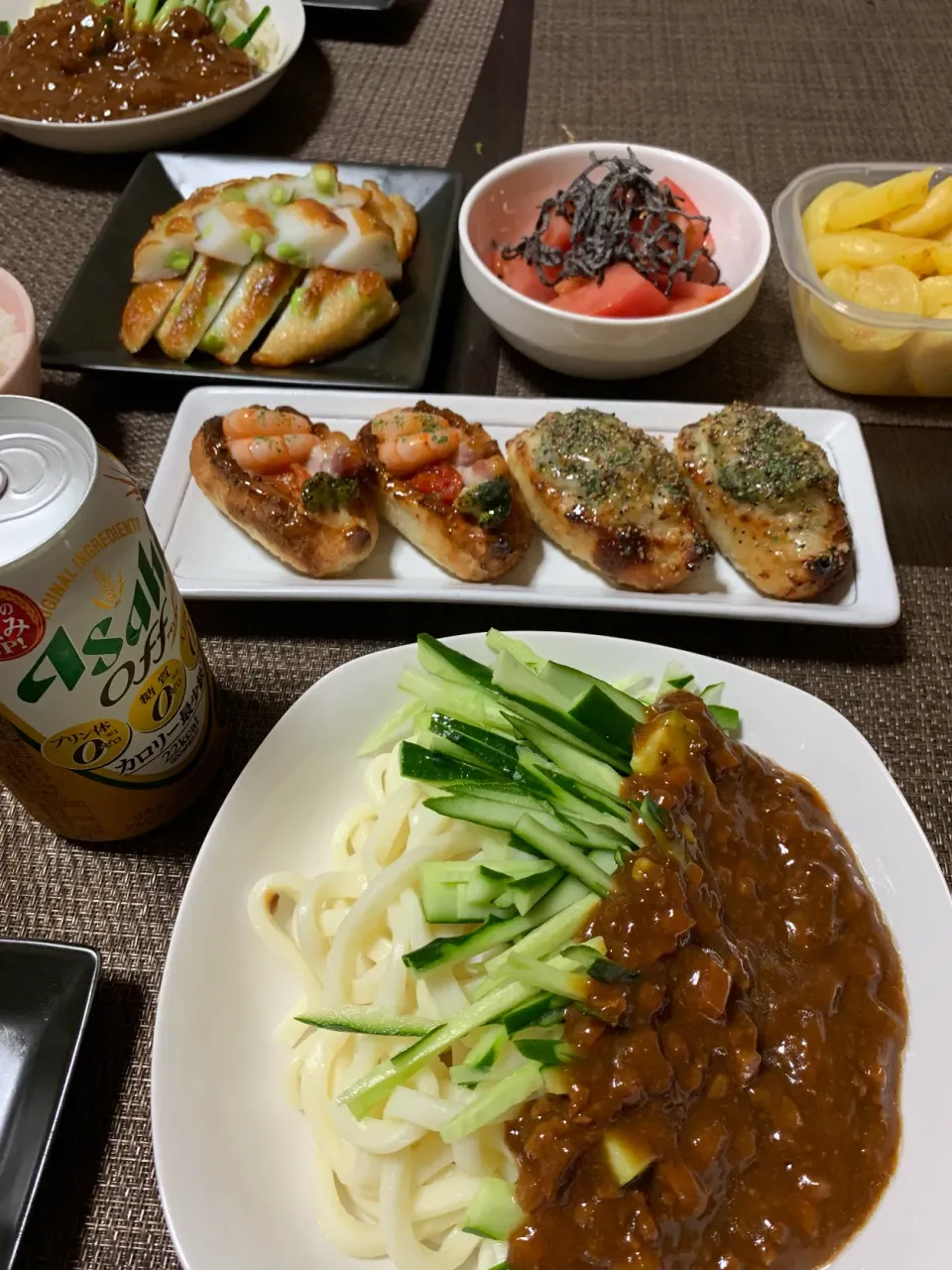 頑張らない普通のご飯☆7/30夜ごはん             暑すぎて作る気なしのデパ地下惣菜                「サンマルコ」「かま栄」|あきさん