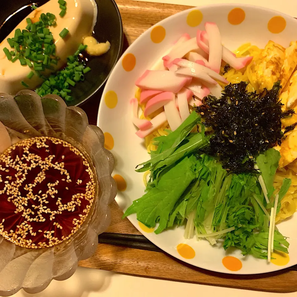 ざるラーメン定食(◍•ڡ•◍)❤|いつみさん