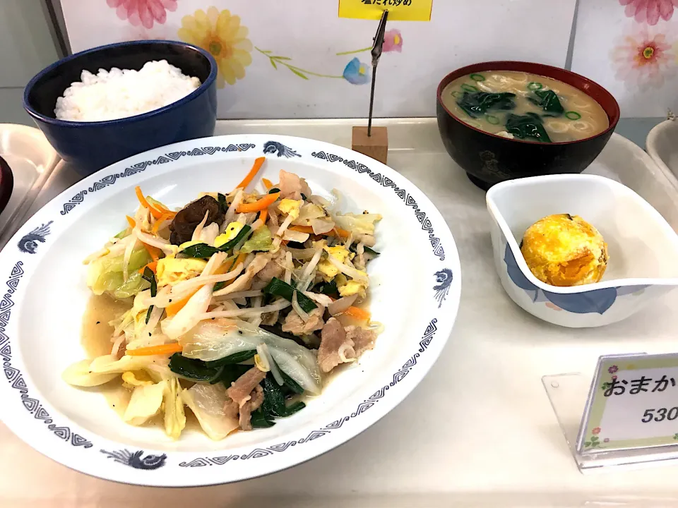 Snapdishの料理写真:豚肉もやし＆ニラの塩ダレ炒めセット|nyama1さん