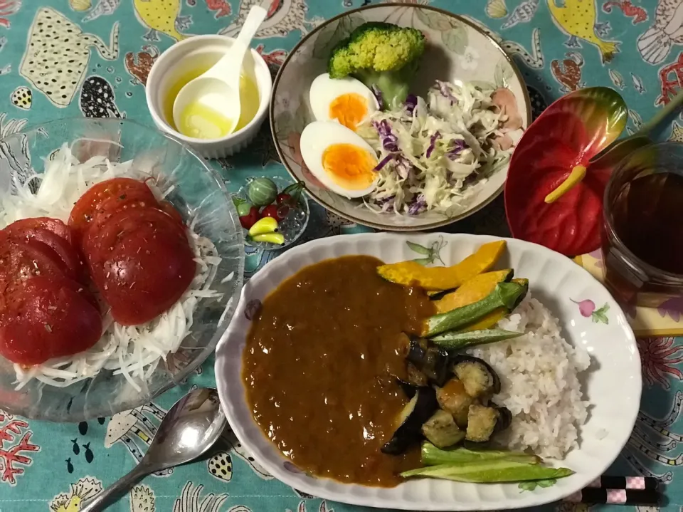 Snapdishの料理写真:無農薬夏野菜カレー🍛うま‼️|noeさん