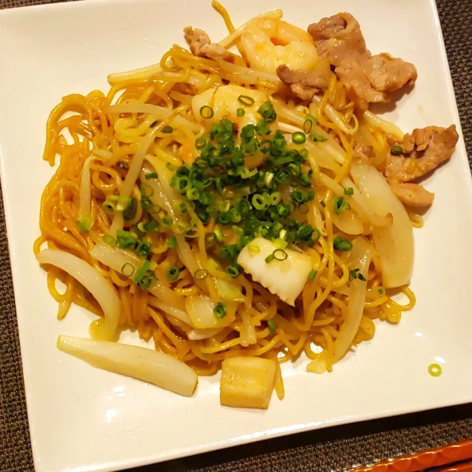 海鮮焼きそば♡オイスターソース味|うるめさん