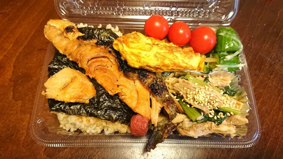 鮭海苔弁当|りょーさん