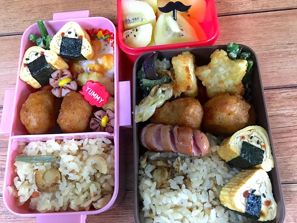 夏休み弁当〜あさりとホタテの炊き込みご飯〜|こむぎさん