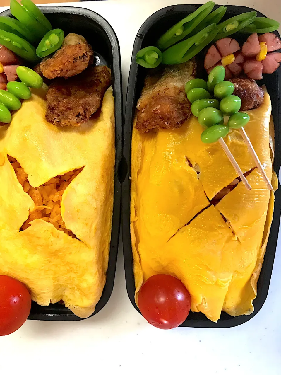 2019.8.1 中学&小学生男子のお弁当🍱|かおたまさん