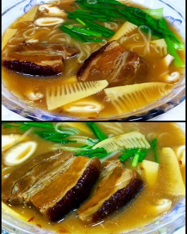 noodle soup with braised pork belly|steven z.y.さん