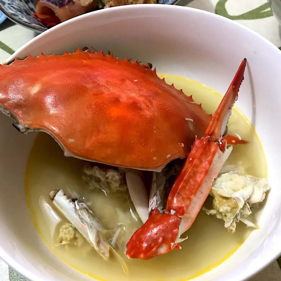 Snapdishの料理写真:上海蟹のお味噌汁〜💕|てるみさん