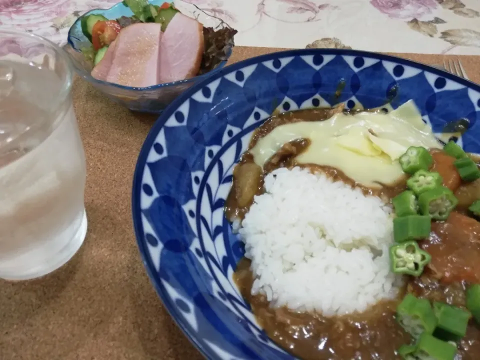 Snapdishの料理写真:令和元年8/1
珍しく高熱を出してしまった日のお助けメニュー在庫野菜のカレー🍛とすっきりサイダー🥤|たえさん