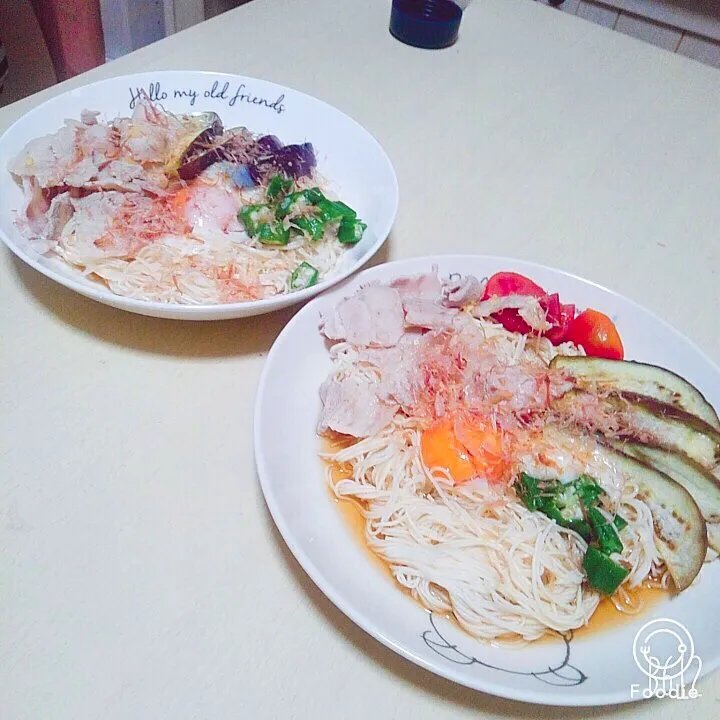 夏野菜のせそうめん|ranさん