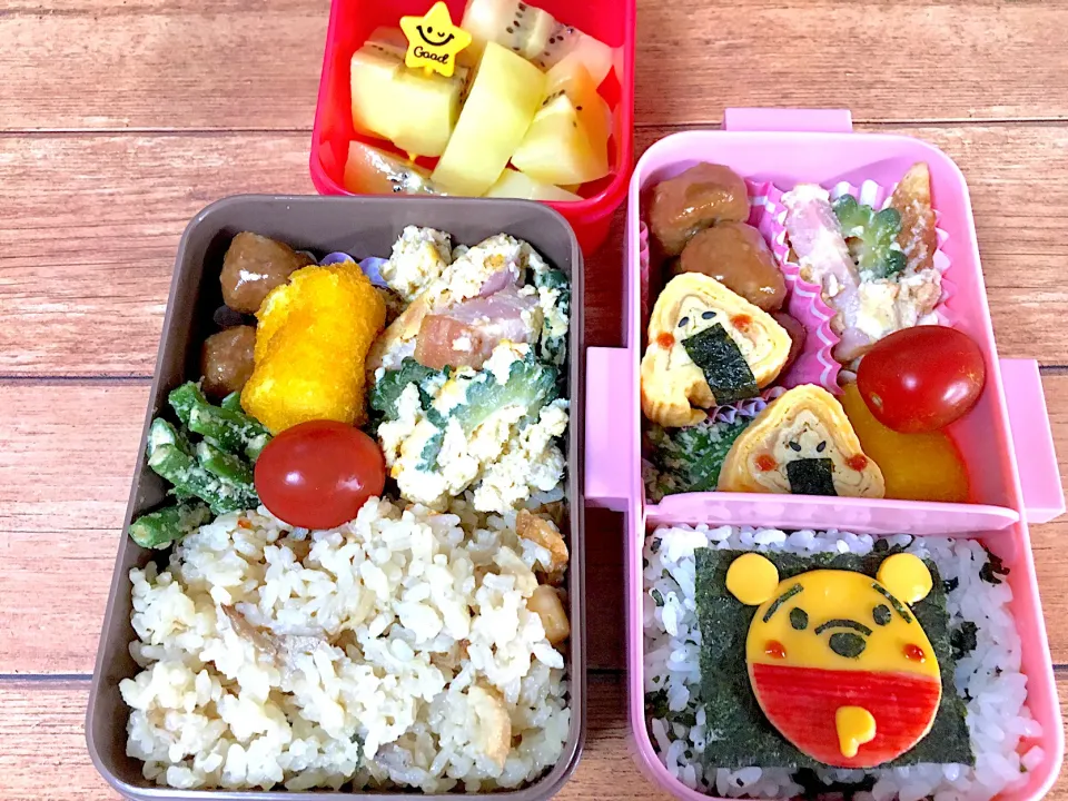 夏休み弁当〜プーさん弁当〜|こむぎさん