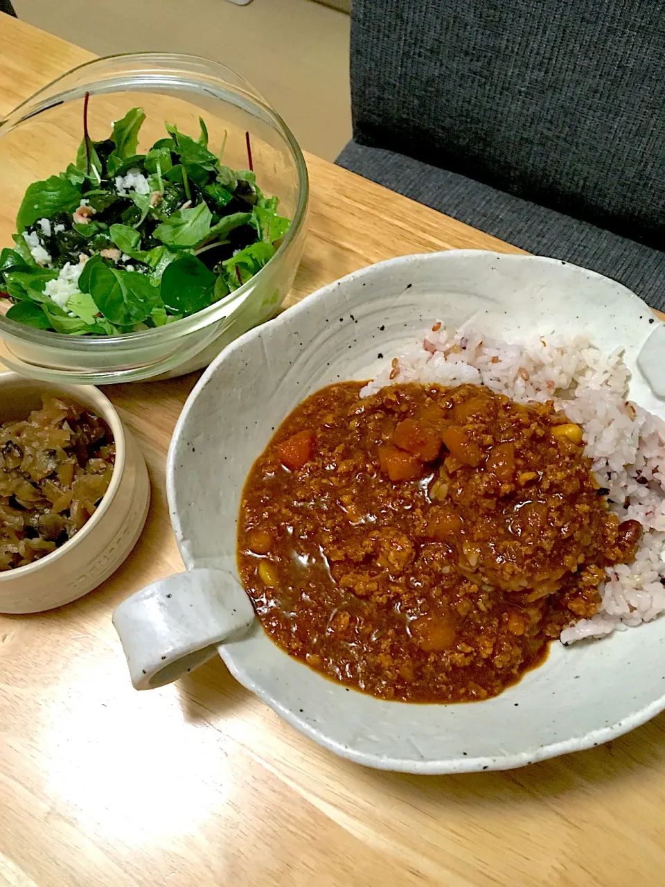 大豆ミートでキーマカレー😆👳‍♀️🌞🔥🍛|さくたえさん