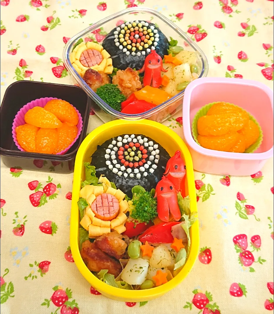 花火おにぎり弁当♥️|みちゅあしさん