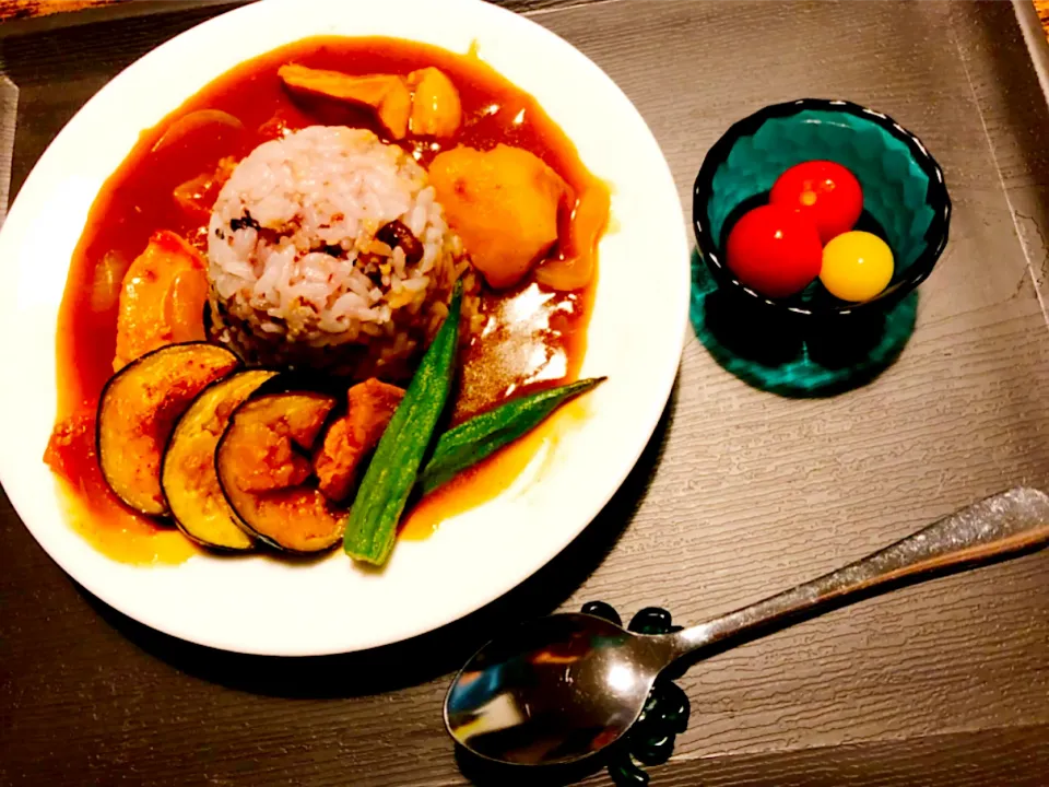 夏野菜チキンカレー|パンダ母さん🐼さん