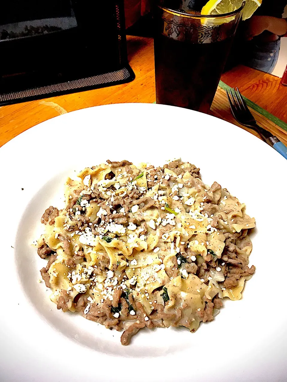 Beef Stroganoff With Onions, Garlic, Feta Cheese, Kale, Black Pepper|Michaels Culinary Adventuresさん