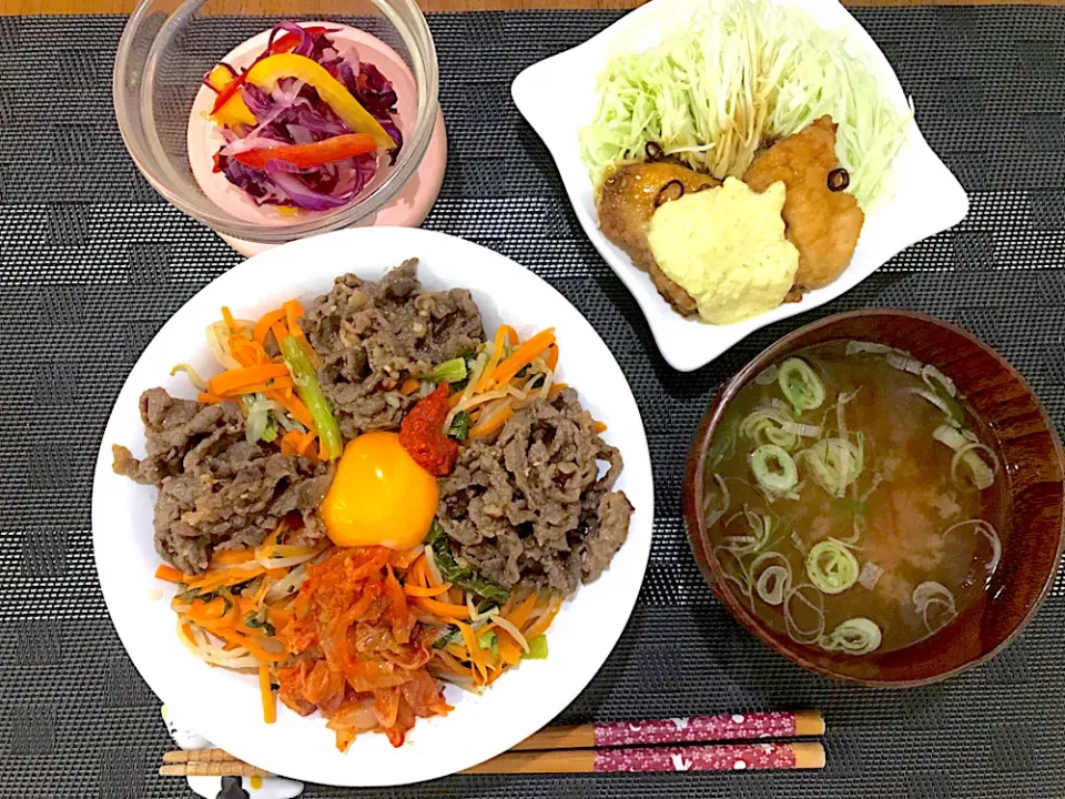 ビビンバ丼定食|ゆうかさんさん