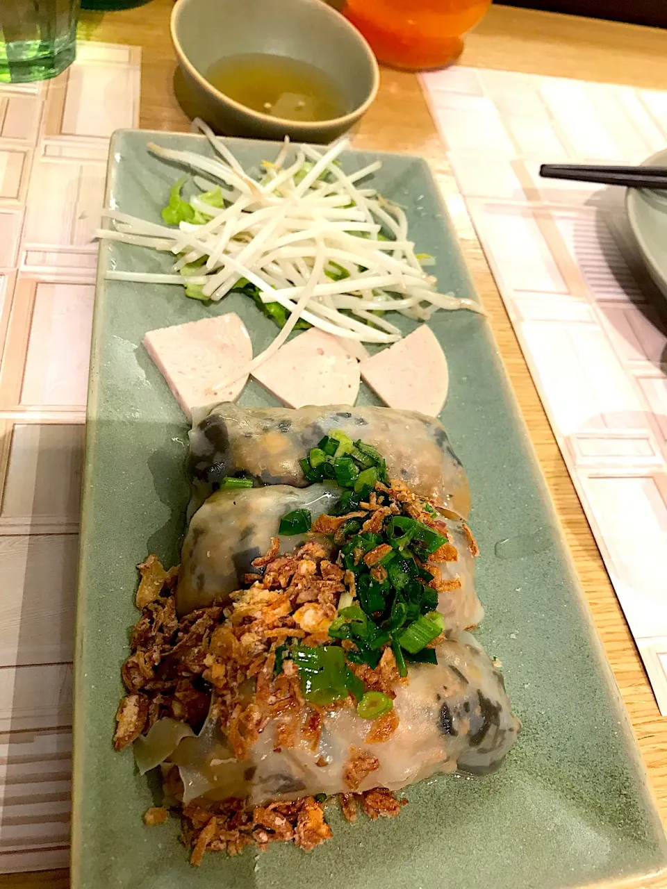 Snapdishの料理写真:Steamed rice paper rolls with Vietnamese salami|Sky Blueさん