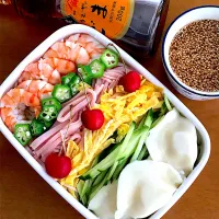 Snapdishの料理写真:冷やし中華素麺のお弁当